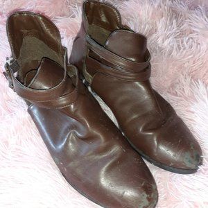 Brown Leather Ankle Boots (7.5)